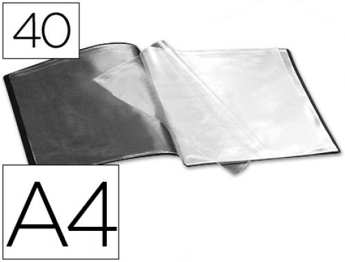 Capa catalogo liderpapel 40 bolsas polipropileno din a4 preto opaco , Liderpapel , 23040 , 4710581379353